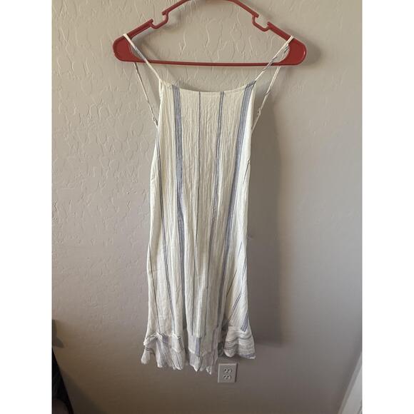 Lagaci Dresses & Skirts - NWT Lagaci Dress Womens XL Blue White Spaghetti Straps Ruffled Hem Beachy Resort